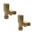 Prestige Round Angled Radiator Valves Pair - Brushed Brass | Thumbnail Image