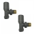 Prestige Round Angled Radiator Valves Pair - Textured Grey | Thumbnail Image