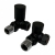 Prestige Corner Radiator Valves 15mm (Pair) - Black | Thumbnail Image