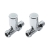 Prestige Modern Straight Radiator Valves, 15mm, Pair, Chrome | Thumbnail Image