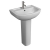 Prestige Studio Basin with Full Pedestal 550mm Wide 1 Tap Hole
