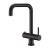 Prima 3 in 1 Hot Kitchen Sink Mixer Tap - Matt Black