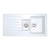 Prima Ceramic 1.5 Bowl 1D Reversible Inset Kitchen Sink 1015mm x 525mm L - White
