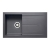 Prima+ Granite Compact 1 Bowl Inset Kitchen Sink 860mm L x 500mm W - Gun Metal
