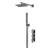 Delphi Edge Brushed Pewter Triple Concealed Shower Set with Fixed Head and Handset