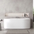 Delphi Paradise D-Shaped Back-to-Wall Freestanding Bath 1700mm x 800mm
