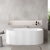 Delphi Paradise Fluted D-Shaped Back-to-Wall Freestanding Bath 1700mm x 780mm