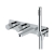 RAK Amalfi Thermostatic Concealed Dual Outlet Shower Valve with Handset and Bath Spout - Chrome