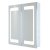 RAK Aphrodite 2-Door Mirrored Bathroom Cabinet 700mm H x 600mm W