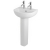 RAK Compact Basin and Full Pedestal 450mm Wide - 2 Tap Hole
