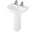 RAK Compact Basin and Full Pedestal 550mm Wide - 2 Tap Hole