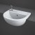 RAK Compact Semi-Recessed Basin 450mm Wide - 1 LH Tap Hole