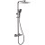 RAK Compact Thermostatic Square Bar Mixer Shower with Shower Kit + Fixed Head - Black