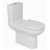 RAK Compact Rimless Special Needs Close Coupled Toilet with Push Button Cistern - Ring Seat