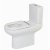 RAK Compact Rimless Special Needs Close Coupled Toilet with Lever Cistern - Ring Seat