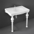 RAK Console Alexandra Basin with Ceramic Legs 850mm Wide - 2 Tap Hole