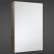 RAK Cube Mirrored Bathroom Cabinet 600mm H x 400mm W - Stainless Steel