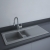 RAK Dream 1 Slim Ceramic Kitchen Sink 1.5 Bowl 1010mm L x 510mm W - Matt Gray