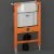RAK Ecofix Concealed Toilet Support Frame with Concealed Cistern 820mm High - Orange/White