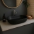 RAK Feeling Oval Countertop Wash Basin 550mm Wide - Matt Black