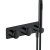 RAK Round Horizontal Thermostatic Concealed Dual Outlet Shower Valve with Handset - Matt Black