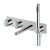 RAK Horizontal Thermostatic Concealed Dual Outlet Shower Valve with Handset and Bath Spout - Chrome