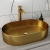 RAK Ingot Oval Countertop Wash Basin 550mm Wide - Brushed Gold