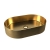 RAK Ingot Oval Countertop Wash Basin 550mm Wide - Brushed Gold