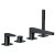 RAK Ischia 4-Hole Bath Shower Mixer Tap Pillar Mounted - Matt Black