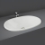 RAK Lily Inset Countertop Basin 460mm Wide - 0 Tap Hole