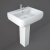 RAK Metropolitan Bathroom Suite Close Coupled Toilet and Basin 520mm Wide - 1 Tap Hole