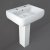RAK Metropolitan Bathroom Suite Close Coupled Toilet and Basin 520mm Wide - 2 Tap Hole