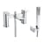 RAK Moon Bath Shower Mixer Tap Pillar Mounted - Chrome