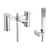 RAK Moon Bath Shower Mixer Tap Pillar Mounted - Chrome