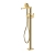 RAK Petit Round Freestanding Bath Shower Mixer Tap - Brushed Gold