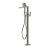 RAK Petit Round Freestanding Bath Shower Mixer Tap - Brushed Nickel