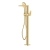 RAK Petit Square Freestanding Bath Shower Mixer Tap - Brushed Gold