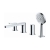 RAK Petit Round 4-Hole Bath Shower Mixer Tap Pillar Mounted - Chrome | Thumbnail Image