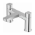 RAK Petit Square Bath Filler Tap Pillar Mounted - Chrome