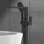 RAK Petit Square Freestanding Bath Shower Mixer Tap - Matt Black