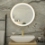 RAK Picture Round LED Illuminated Bathroom Mirror with Demister Pad 800mm Diameter - Brushed Gold | Thumbnail Image