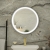 RAK Picture Round LED Illuminated Bathroom Mirror with Demister Pad 600mm Diameter - Brushed Nickel | Thumbnail Image