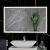 RAK Picture Square LED Illuminated Bathroom Mirror with Demister Pad 600mm H x 1200mm W - Brushed Gold | Thumbnail Image