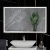 RAK Picture Square LED Illuminated Bathroom Mirror with Demister Pad 600mm H x 1200mm W - Brushed Nickel | Thumbnail Image