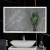 RAK Picture Square LED Illuminated Bathroom Mirror with Demister Pad 600mm H x 1200mm W - Chrome | Thumbnail Image