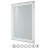 RAK Pluto LED Portrait Mirror with Switch and Demister Pad 800mm H x 600mm W Illuminated