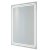 RAK Pluto LED Portrait Mirror with Switch and Demister Pad 800mm H x 600mm W Illuminated