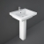 RAK Resort Wash Basin and Full Pedestal 500mm Wide - 1 Tap Hole