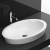 RAK Resort Oval Sit-On Countertop Basin 580mm Wide - 0 Tap Hole