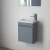 RAK Resort Wall Hung Cloakroom Vanity Unit with RH Basin 450mm Wide - Matt Grey | Thumbnail Image